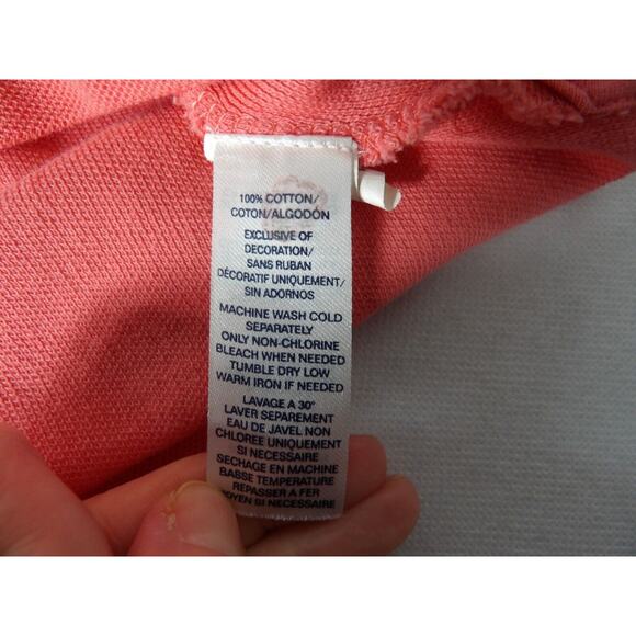 Chaps Mens XL Polo Shirt Coral Bright Orange Short Sleeve Casual Golf Vacay Prep - Picture 10 of 11